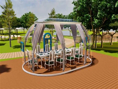 EllipseTransparent aliminyòm jarèt Dome Tant Randevou pou Evènman Venue